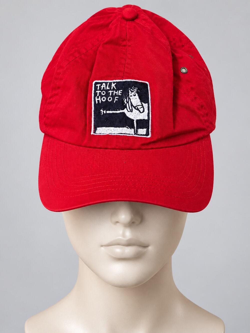 Jared Lee Studio Talk to the Hoof Horse Red Anvil Cotton Baseball Cap Hat